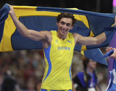 Armand Duplantis breaks own pole vault record, wins Olympic gold